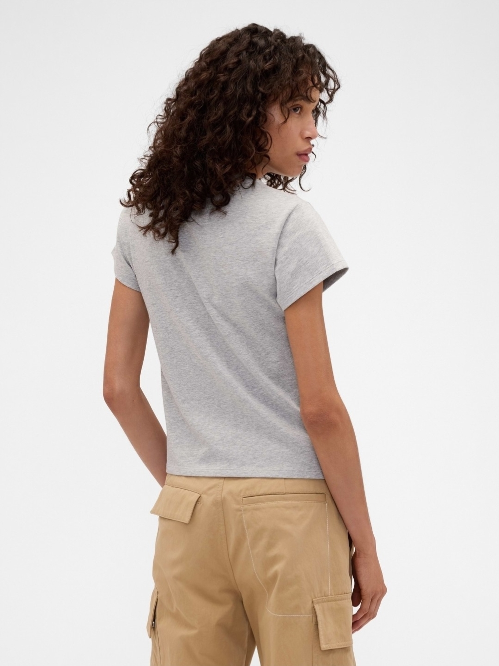 Victoria Beckham x GAP Gray Short Sleeve Tee, New, Size XL - Picture 2 of 9
